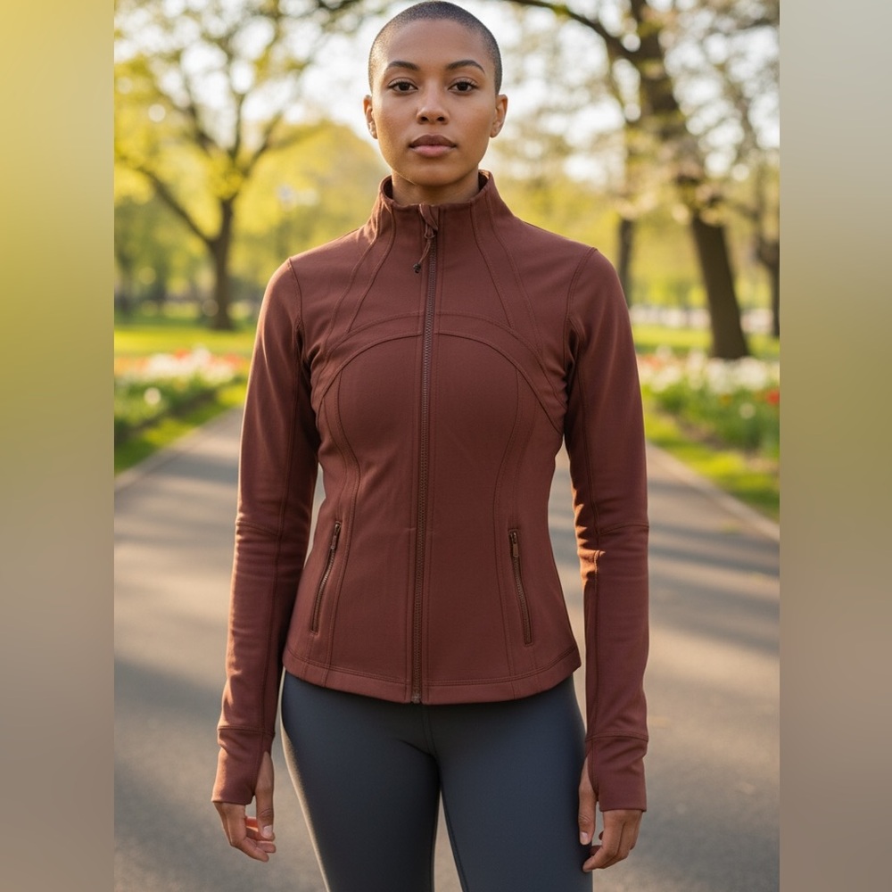 Lululemon Align Zip Up Jacket Brown size 10